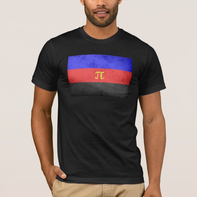 T-shirt Drapeau de fierté polyamoureuse (Devant)