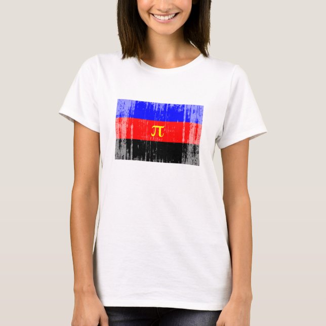 T-shirt Drapeau de fierté polyamoureux (Devant)