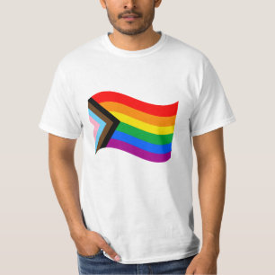 T-shirt Drapeau de fierté progressiste ondulé