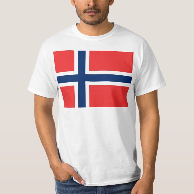 T-shirt Drapeau de flagg de la Norvège - du Norges - (Devant)