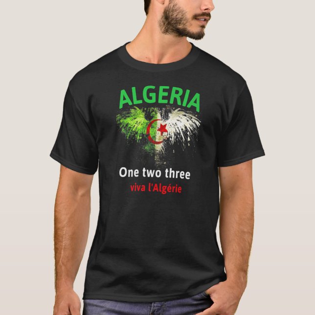 T-shirt Drapeau de football algérien (Devant)