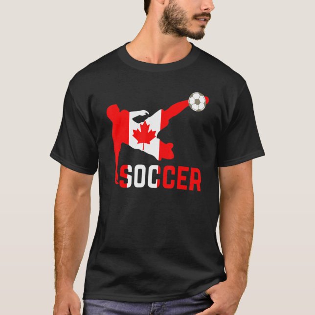 T-shirt Drapeau de football du Canada (Devant)