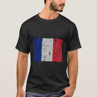 T-shirt Drapeau de France vintage Rétro Française Hommes F