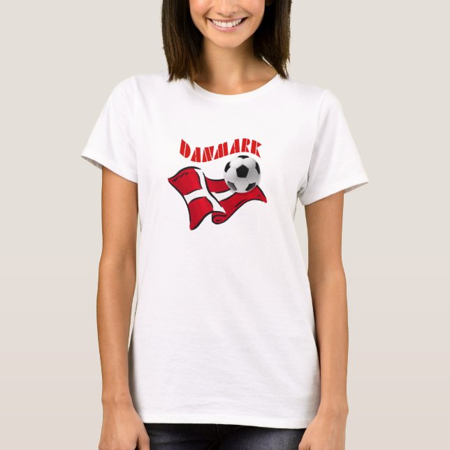T-shirt Drapeau de fudbold du football de Danmark de (Devant)