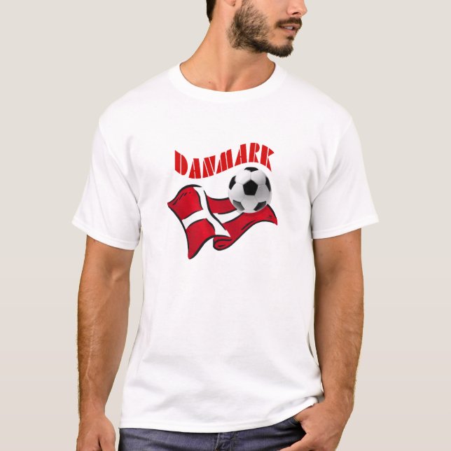 T-shirt Drapeau de fudbold du football de Danmark de (Devant)