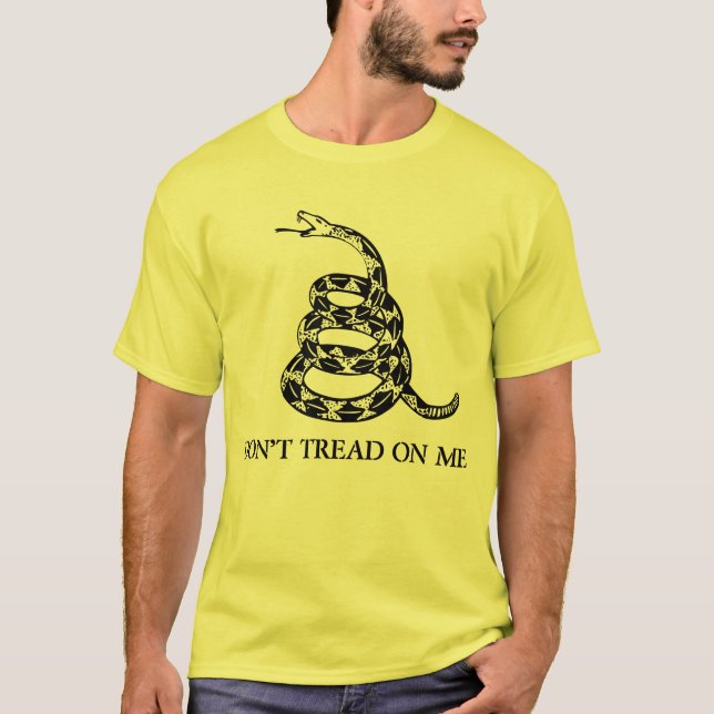 T-shirt drapeau de Gadsden - ne marchez pas sur moi (Devant)