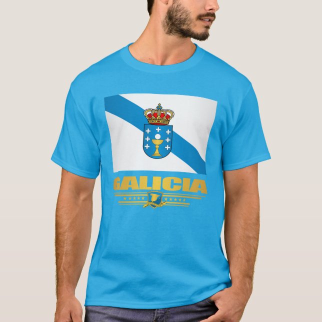 T-shirt Drapeau de Galice (Devant)