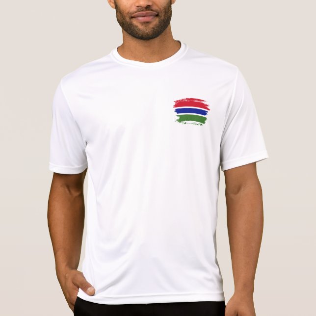 T-shirt Drapeau de Gambie (Devant)