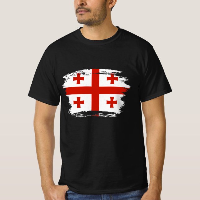 T-shirt Drapeau de Géorgie (Devant)