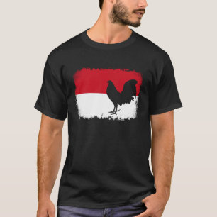 T-shirt Drapeau de gibier vintage Indonésie Drapeau indoné