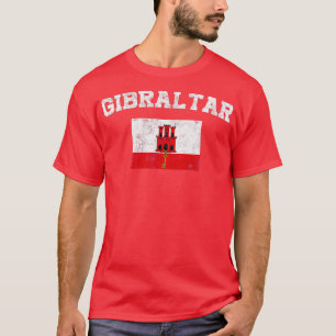 T-shirt Drapeau de Gibraltar Vintage Gibraltar
