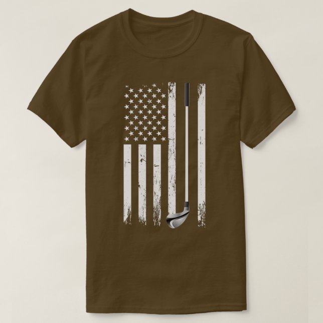 T-shirt Drapeau de golf américain (Design devant)