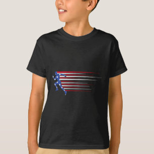 T-shirt Drapeau de gorille ‘merica Lunettes de soleil drôl