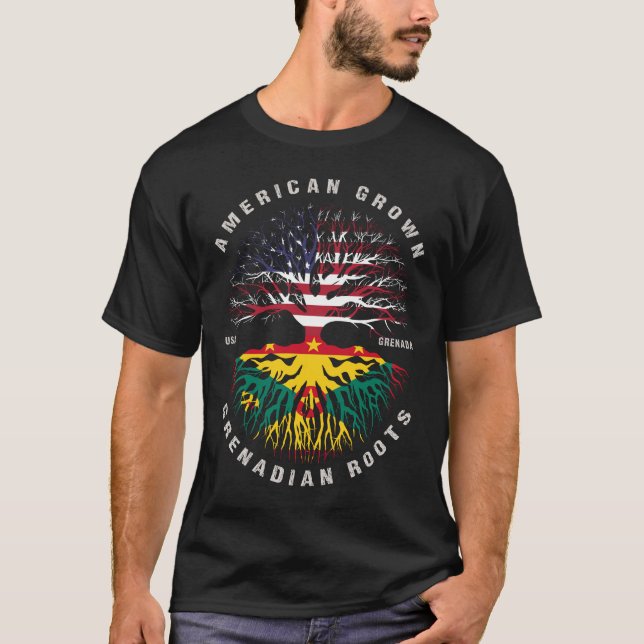T-shirt Drapeau de Grenade à la grenade (Devant)
