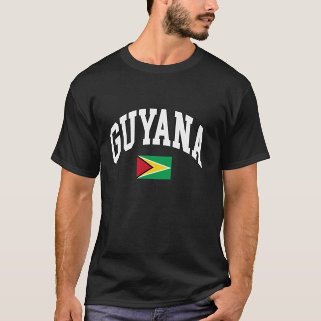 T-shirt Drapeau de Guyana (Devant)