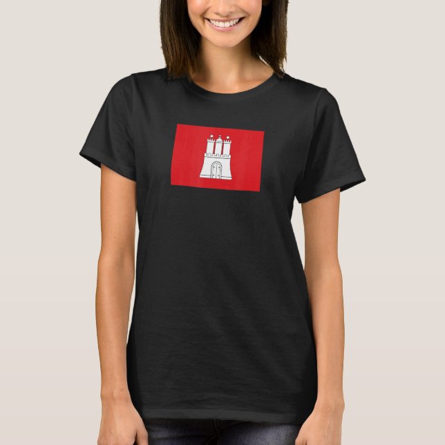 T-shirt Drapeau de Hambourg (Devant)
