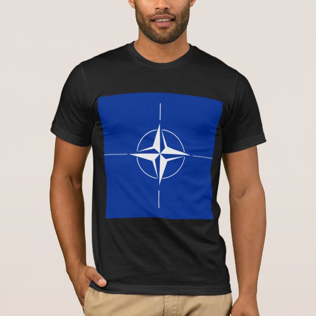 T-shirt Drapeau de haute qualité de l'OTAN (Devant)