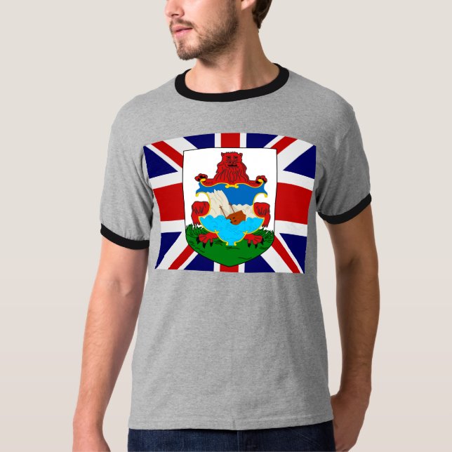 T-shirt Drapeau de haute qualité des Bermudes (Devant)