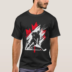 T-shirt Drapeau de hockey Canada 