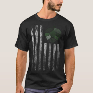 T-shirt Drapeau de houblon pour brasseurs domestiques et b