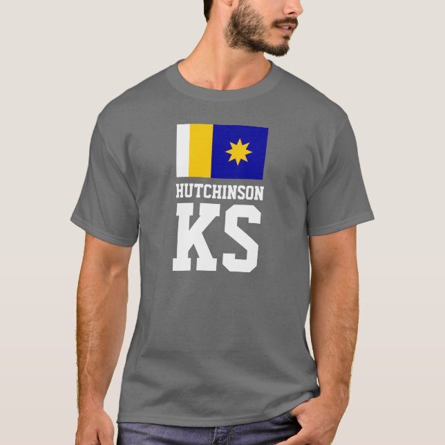 T-shirt Drapeau de Hutchinson, Kansas (Devant)