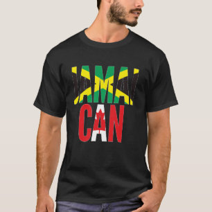 T-shirt Drapeau de Jamaïque Canada Thème pour le Jamai-Can