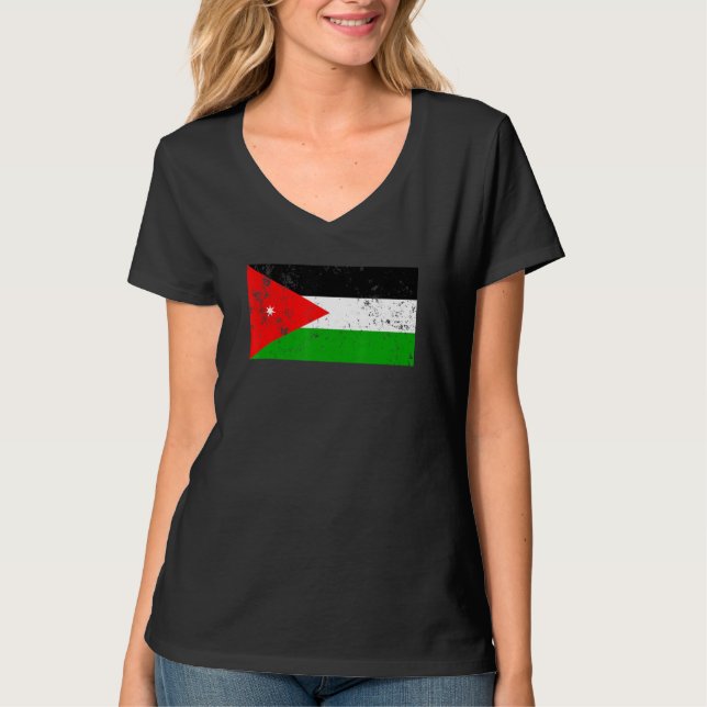T-shirt Drapeau De Jordanie (Devant)