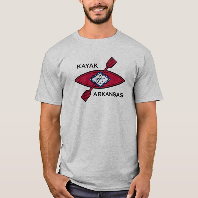 T-shirt Drapeau de Kayak Arkansas (Devant)