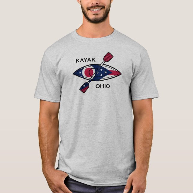 T-shirt Drapeau de Kayak Ohio (Devant)