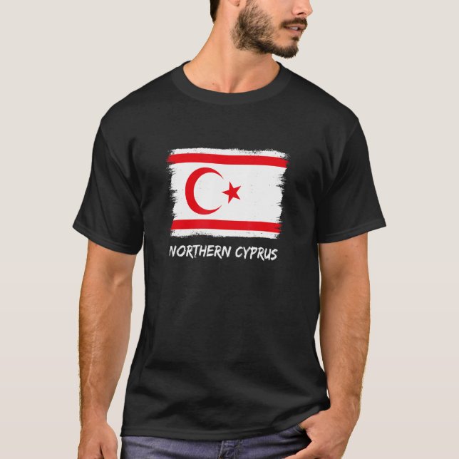 T-shirt Drapeau de Kuzey Kibris (Devant)