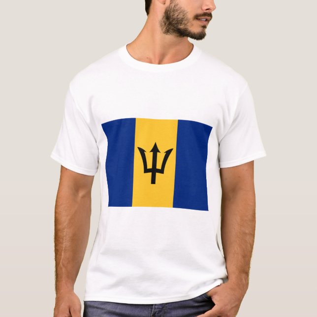 T-shirt Drapeau de la Barbade (Bajan) (Devant)