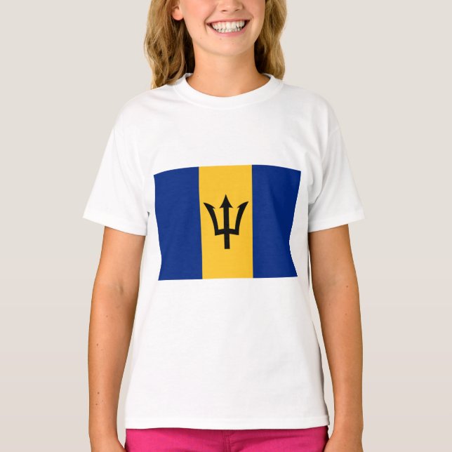 T-shirt Drapeau de la Barbade (Bajan) (Devant)