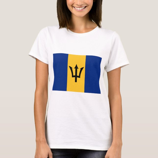 T-shirt Drapeau de la Barbade (Bajan) (Devant)