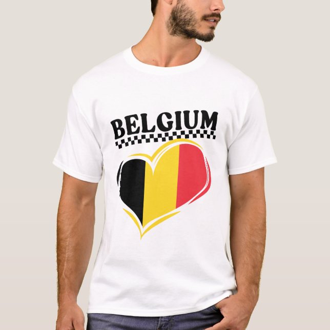 T-shirt Drapeau de la Belgique (Devant)