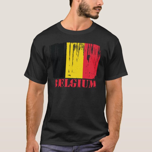 T-shirt Drapeau de la Belgique (Devant)