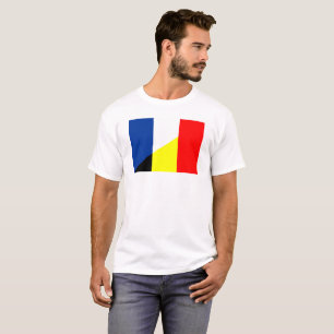 T-shirt drapeau de la belgique de la france