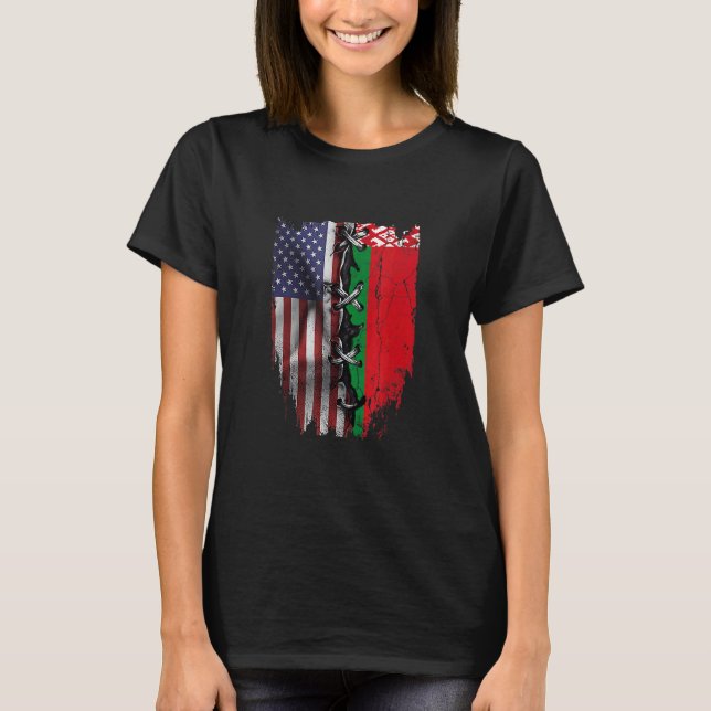 T-shirt Drapeau de la Biélorussie américaine Croissance de (Devant)
