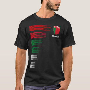 T-shirt Drapeau de la Biélorussie Emblème Patriotique Nati