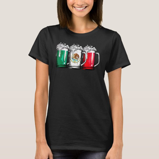 T-shirt Drapeau de la bière mexicaine Cinco De Mayo Femmes (Devant)