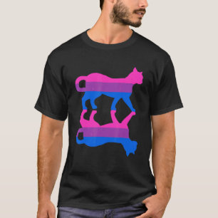 T-shirt Drapeau de la bisexualité Animal Chat Droits de l'