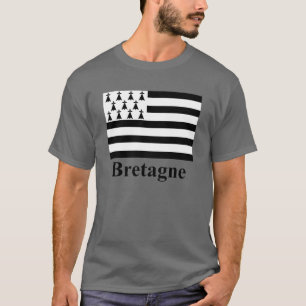 T-shirt Drapeau de la Bretagne avec le nom en français