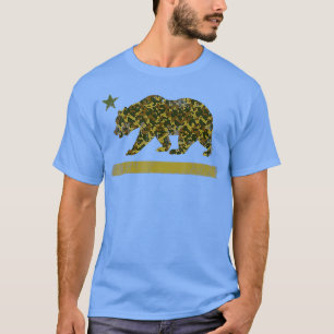 T-shirt Drapeau de la Californie Camo LA Cali Bear Star Ca