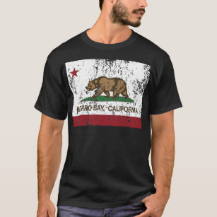 T-shirt drapeau de la Californie de baie de morro