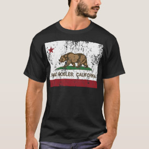 T-shirt drapeau de la Californie de robles de paso
