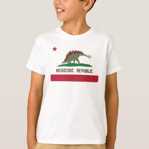 T-shirt Drapeau de la Californie Stegosaurus