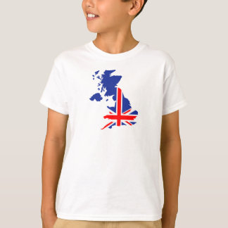 T-shirt Drapeau de la carte britannique