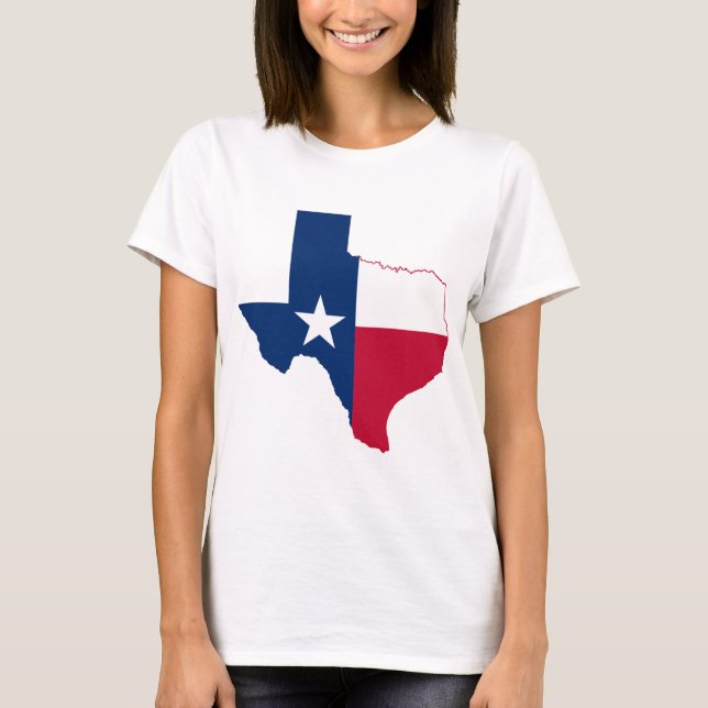 T-shirt drapeau de la carte du Texas (Devant)