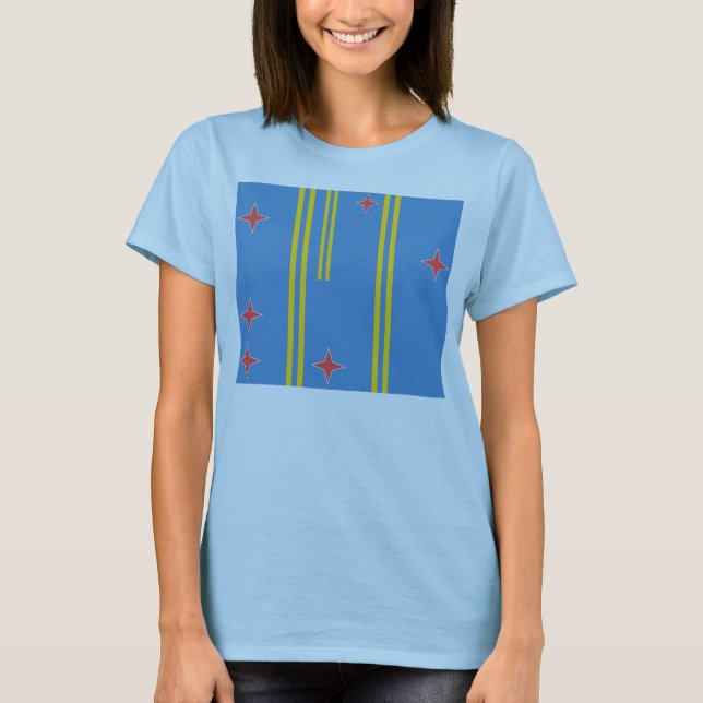 T-shirt Drapeau de la chemise 6 étoiles Aruba (Devant)