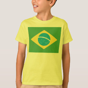 T-shirt Drapeau de la chemise brésilienne pour enfants