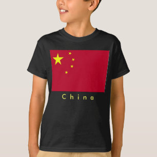 T-shirt Drapeau de la chemise d'enfant chinoise